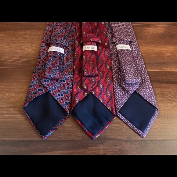 🌿SALE🌿3 BARNEYS New York Vintage 100% Silk Handmade in Italy Paisley Neckties - Picture 3 of 16